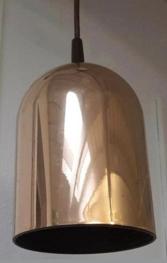 Image 1 of Vintage goudkleurige Vrieland hanglamp/plantenlamp