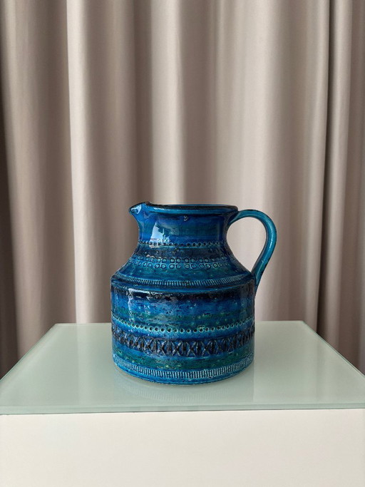 Pichet en Céramique Vintage Bitossi Rimini Blue – Design Italien Mid-Century
