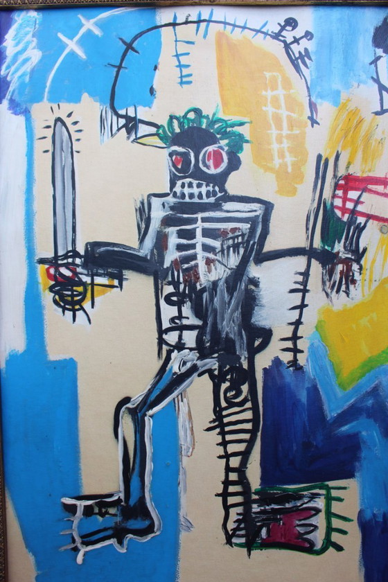 Image 1 of Modernistic Painting After Jean-Michel Basquiat, Circa 1980