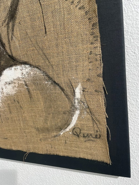 Image 1 of René Rikkelman - painting on jute on linen