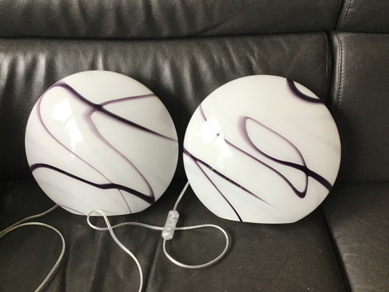 2 lampes design uniques de Van Zijlstra en noir/blanc – Glass, Chrome (photo 6 of 8)