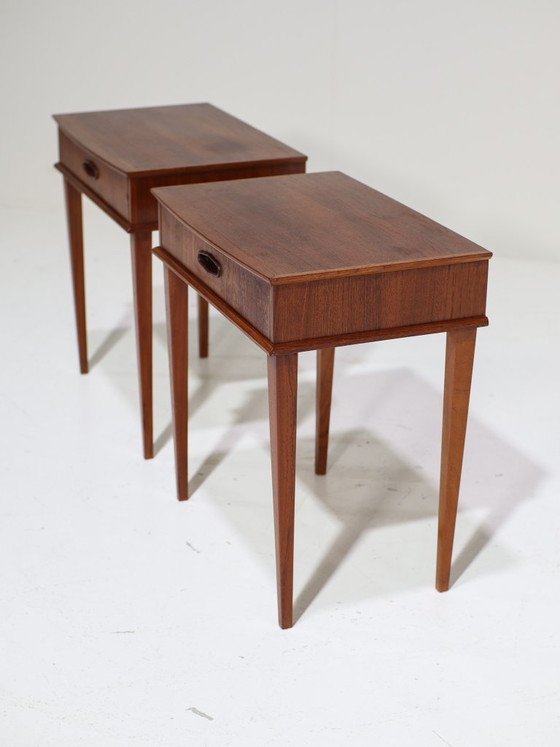 Image 1 of Set di comodini vintage danesi in teak degli anni '60