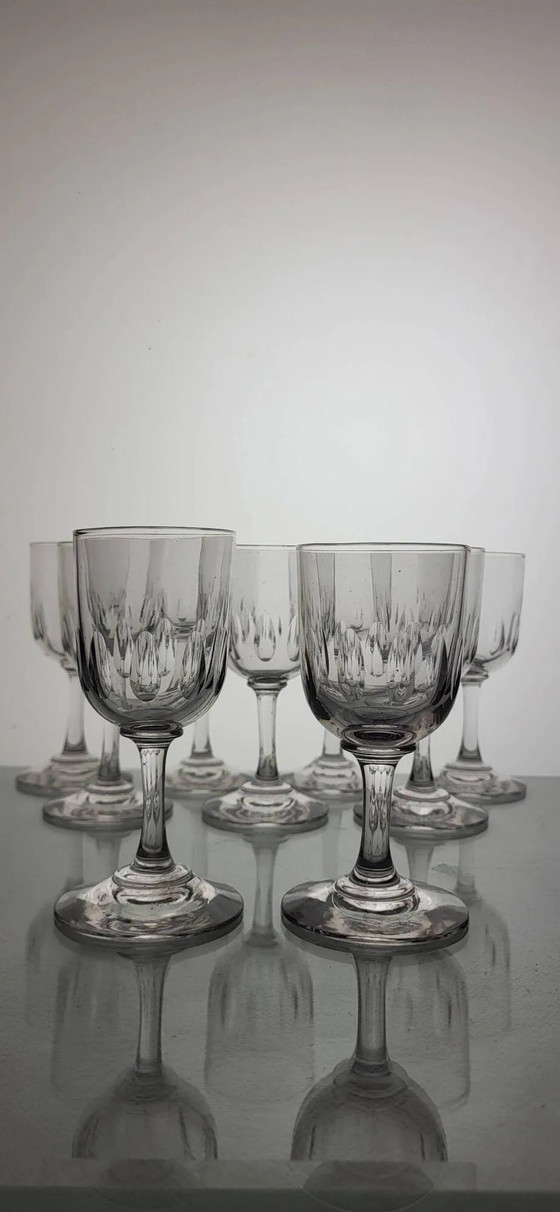 9 bicchieri da digestivo Art Déco anni '30 – Bicchieri e caraffe, Crystal, Glass, Art Deco (photo 4 of 4)