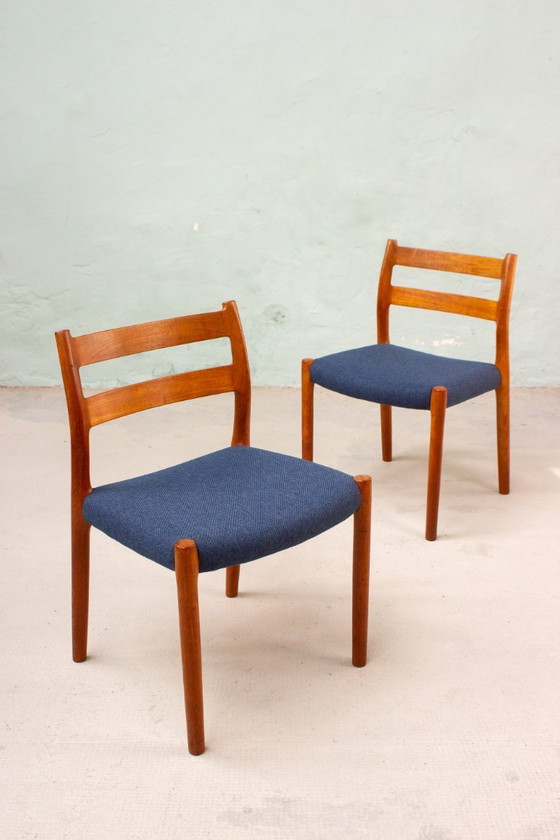 Image 1 of 2 chaises Niels Otto Möller modèle n° 84, en teck danois vintage