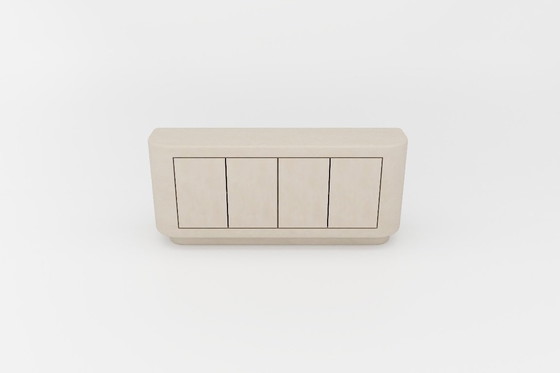 Image 1 of Contemporary Plaster Sideboard with Walnut interior Mortex