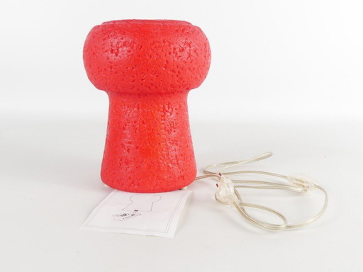 Lampe de table italienne de style spatial – Pierfrancesco Arnone – design rouge – années 1970