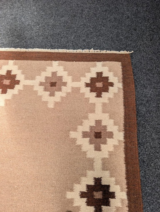 Vintage Traditioneel Röllakan Vloerkleed, Zweden, 1960s – Vloerkleden en tapijten, Wool (photo 4 of 9)