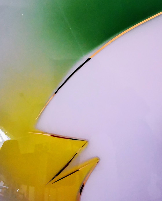 Image 1 of 1960er Jahre Deckenlampe, Glas