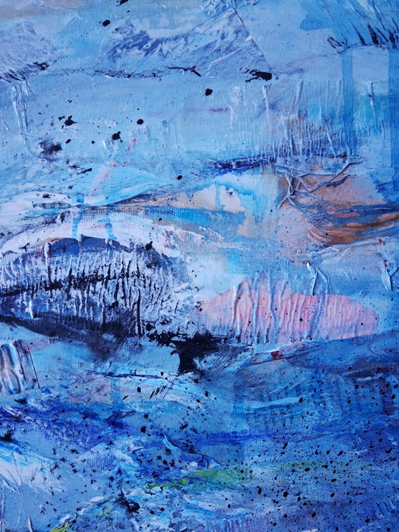 High And Dry, Mixed Media of Collage, Acrylic and Ink on Canvas. – NelArt, Paintings & Drawings, Paper (photo 4 of 5)