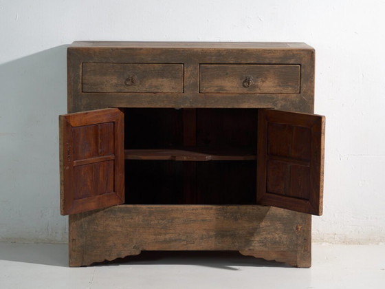 Credenza antica in abete con due cassetti e due ante – Cina, circa 1930 – Credenze con vetrina (photo 35 of 40)