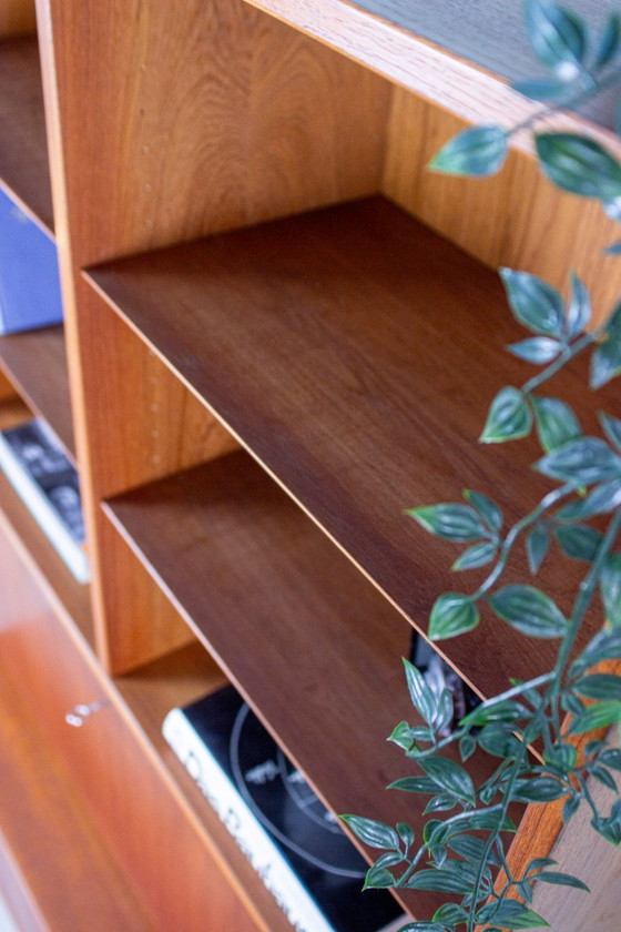 Image 1 of Vintage secretair bureau, dressoir, bijzettafel, teak, Hundevad bureau
