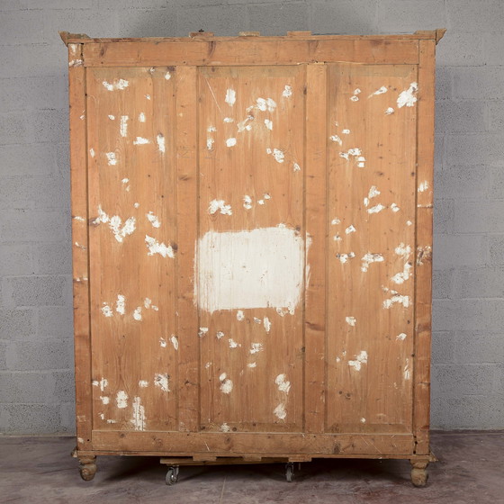 Mobile dipinto marrone italiano del XIX secolo con cornici nere – Armadi, Legno, Rustic (photo 5 of 14)