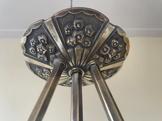 Image 1 of Ceiling lamp Hanging lamp Cherrier & Besnus art deco French