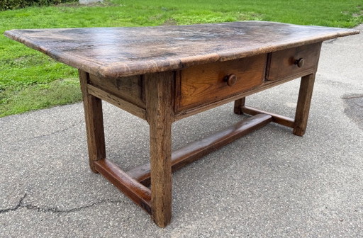 Table de ferme ancienne / Table de salle à manger / Française / Espagnole