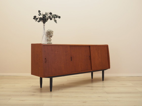 Credenza in teak di Westergaards Møbelfabrik con ante scorrevoli, design danese anni '70 – Credenze, Legno (photo 6 of 15)
