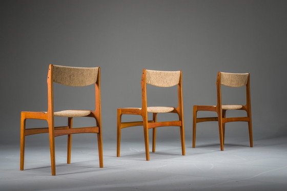 Image 1 of Teakhouten eetkamerstoelen, toegeschreven aan Erik Buch voor Anderstrup Stolefabrik, Denemarken, jaren 70, set van 3.
