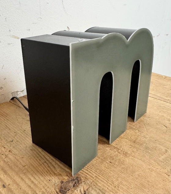 Image 1 of Vintage Grey Illuminated Letter M, 1970s