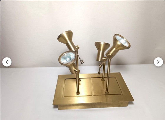 Image 1 of Ceiling Light, Table lamp, Postmodern, Mid Century Modern, Sische-Germany attr, Flush Mount, Satined Brass, multi-directional, r