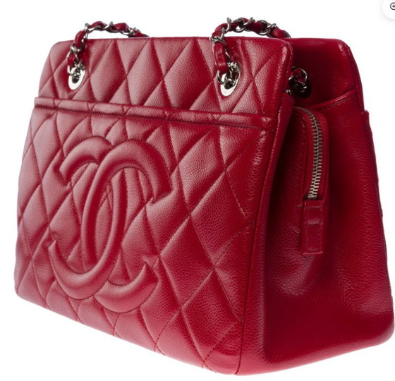 Image 1 of Borsa CHANEL in cuoio rosso - 101058