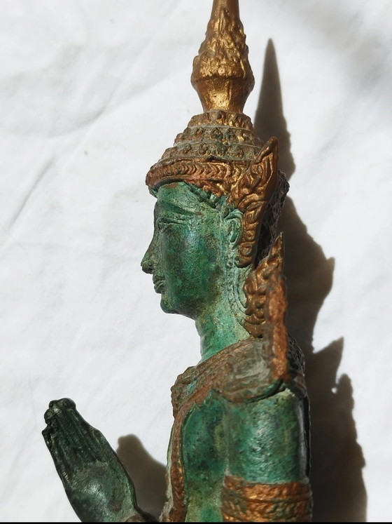 Image 1 of Ancient Theppanom (Temple Guardian), bronze, Thailand