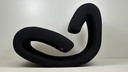 Stone & Steel iKling design modern rocking chair black fabric