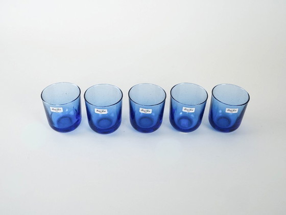Image 1 of Set di bicchieri color cobalto, design italiano, anni '70, produzione: Italia
