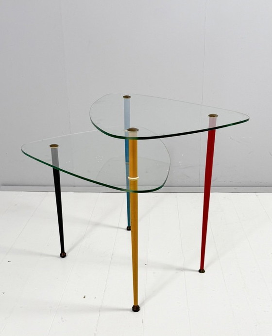 Image 1 of Side table by Edoardo Paoli, model: Arlecchino for Vitrex, Milan/Italy, 1950s