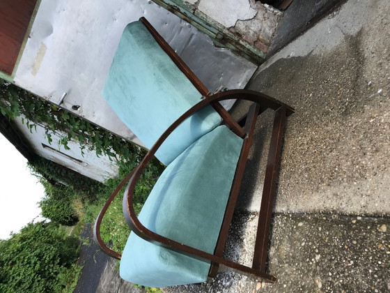 Set of Adjustable Lounge Chairs Attributed to Jindřich Halabala, 1930s – Chairs and lounge chairs, Velvet (photo 12 of 12)