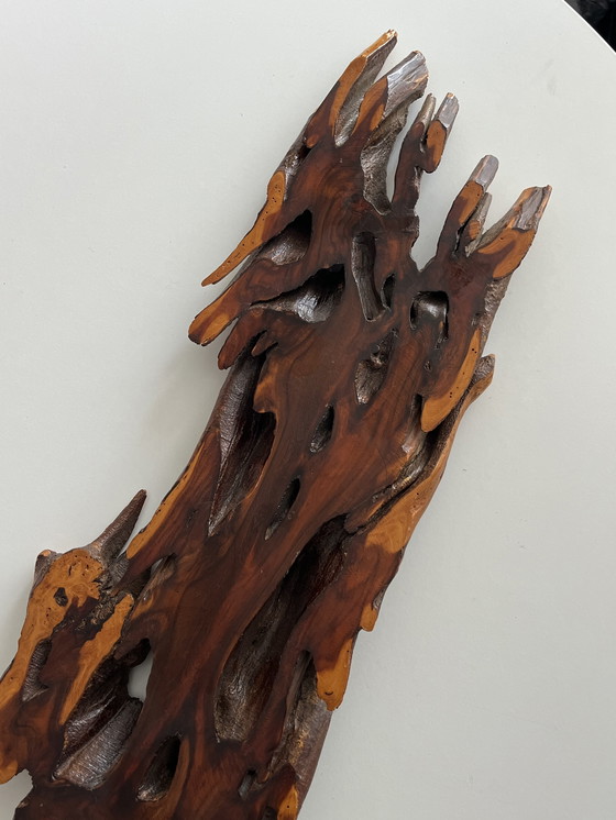 Image 1 of Houten sculptuur wanddecoratie 