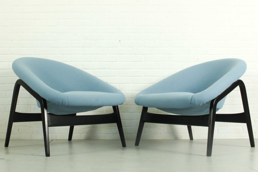 Juego de 2 sillones Hartmut Lohmeyer para Artifort, modelo 118 «Columbus», Países Bajos, 1957