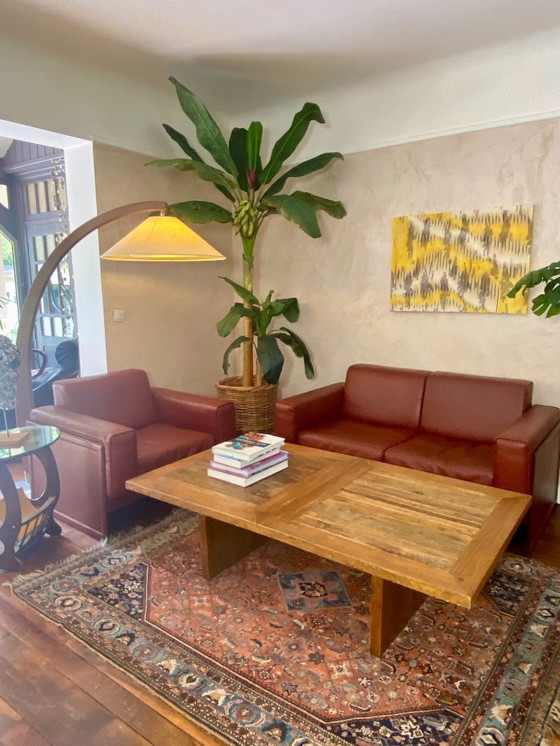 Image 1 of Set di divano a 2 posti e 1 poltrona korium km 3/1 di Tito Agnoli per Matteo Grassi, Italia, anni Ottanta.