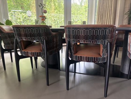 Image 1 of 8 nuove sedie da pranzo di design olandese fatte a mano da BAAN meubelen