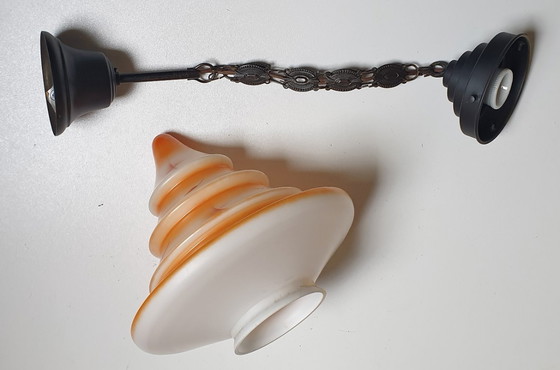 Image 1 of Unique Art Deco pendant lamp from the 1930s.