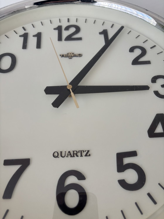 Image 1 of Grote vintage wall clock-retro klok merk Tempic