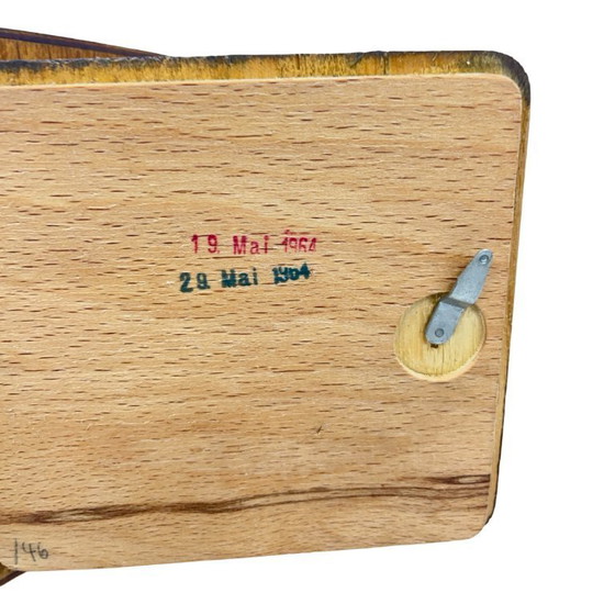 Image 1 of Orologio da camino in noce impiallacciato di Weimar, anni '60, Germania Ovest, stile moderno di metà secolo