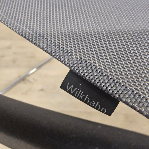 2x sedia Wilkhahn Aline 230 con braccioli (impilabile) sedie di design / sedie da ufficio / sedie da sala da pranzo