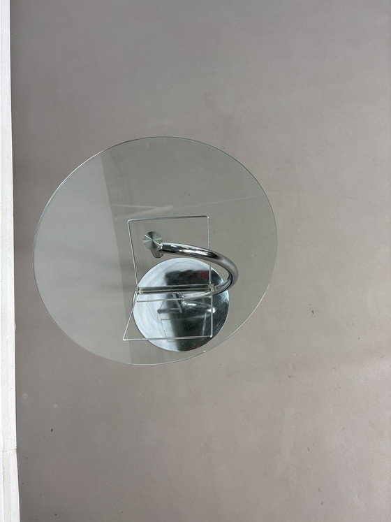 Image 1 of Table d'appoint Kokoon en verre et chrome au design vintage