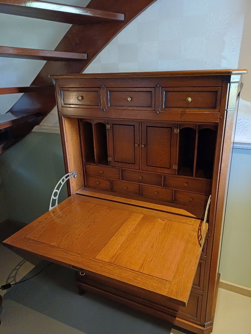 Cherry wood secretary desk with drawers
