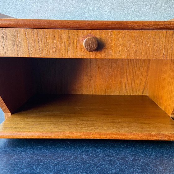 Image 1 of Vintage floating hallway cabinet/nightstand with drawer