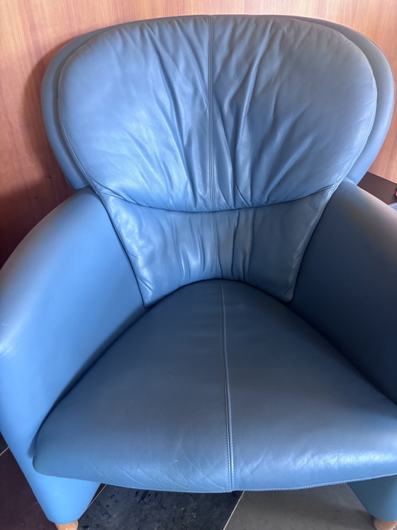 Image 1 of Fauteuils Leolux + pouf « Excalibur »
