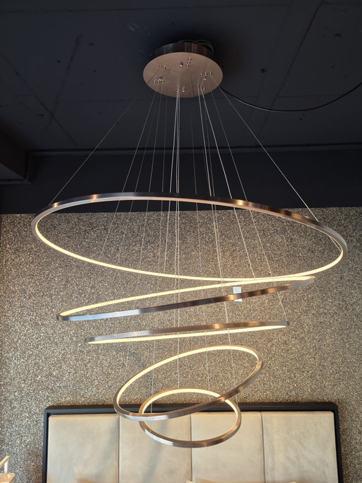 Maretti Pendant Lamp Luxury Rings - Bronze - 5 Rings on Ceiling Plate – hanglampen (photo 2 of 9)