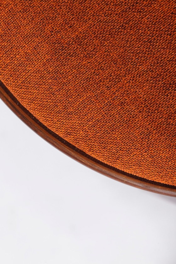 Image 1 of 5 Bentwood Chairs 1950s, Vintage Beech Wood Chairs, Mid Century Dining Chairs, Rust Upholstered Seats