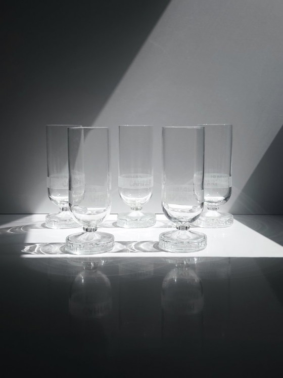 5 Campari „Greca“ Bitterglazen van Matteo Thun voor Alessi, Italië 1986, met originele doos (photo 4 of 9)