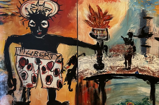 Bernard Bieling " STATUE DE LIBERTÉ " 100x70 cm.