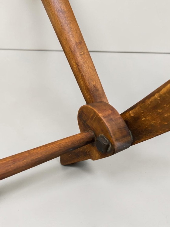 Image 1 of Antiker Schaukelstuhl um 1900–1920 mit Arretierung | Handgefertigter Windsor Rocking Chair | Folk Art Massivholz Sessel | Sammle