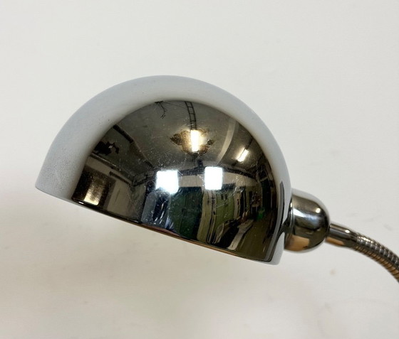 Image 1 of Vintage Chrome Italian Gooseneck Table Lamp, 1960s