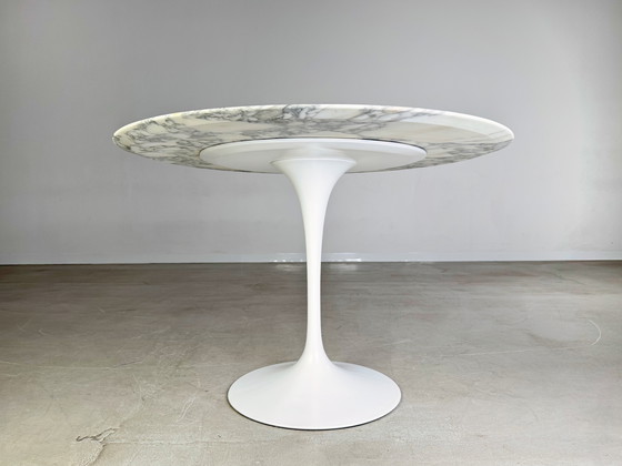 Image 1 of Eero Saarinen Midcentury Dining Table Tulip Marble Knoll International II