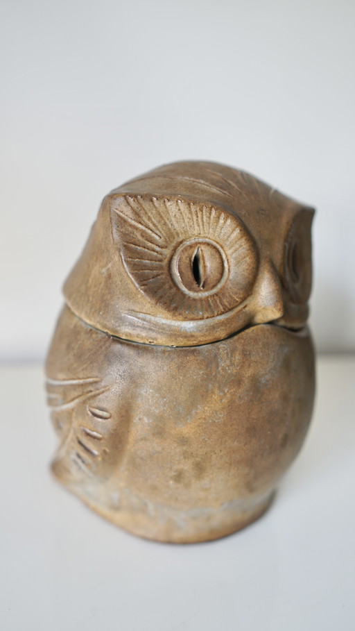 Keramische uil sculptuur - gesigneerd Agnès Escala - Frankrijk, jaren 1960