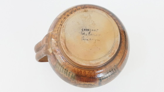 Image 1 of JARRE PICHET VASE GRES VERNISSE CERAMIQUE COURJAULT LA CERISAIE 70S VINTAGE