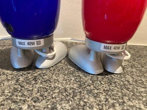 Image 1 of 2x Lampade postmoderne IKEA anni '90 Ei Fjorton di Tatsuo Konno